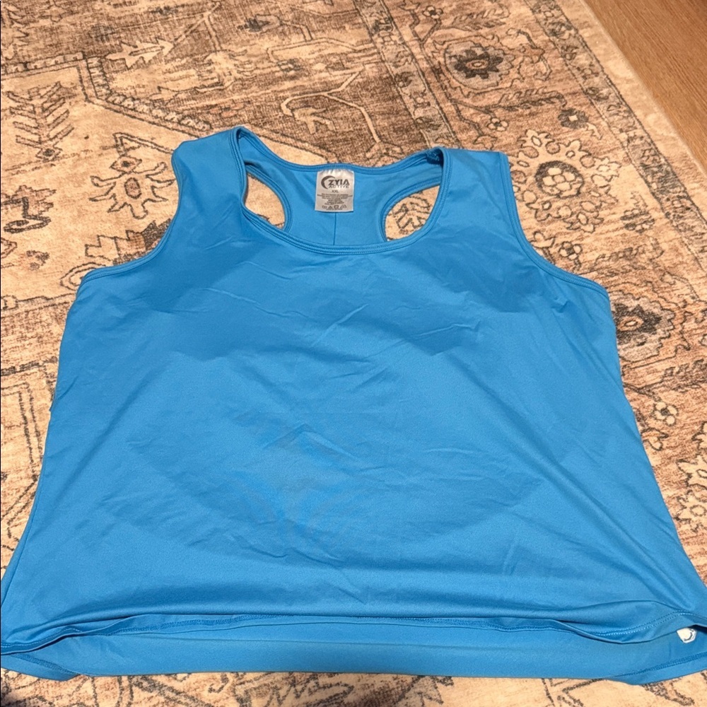 ZYIA Blue Vented Open Back Tank - XXL